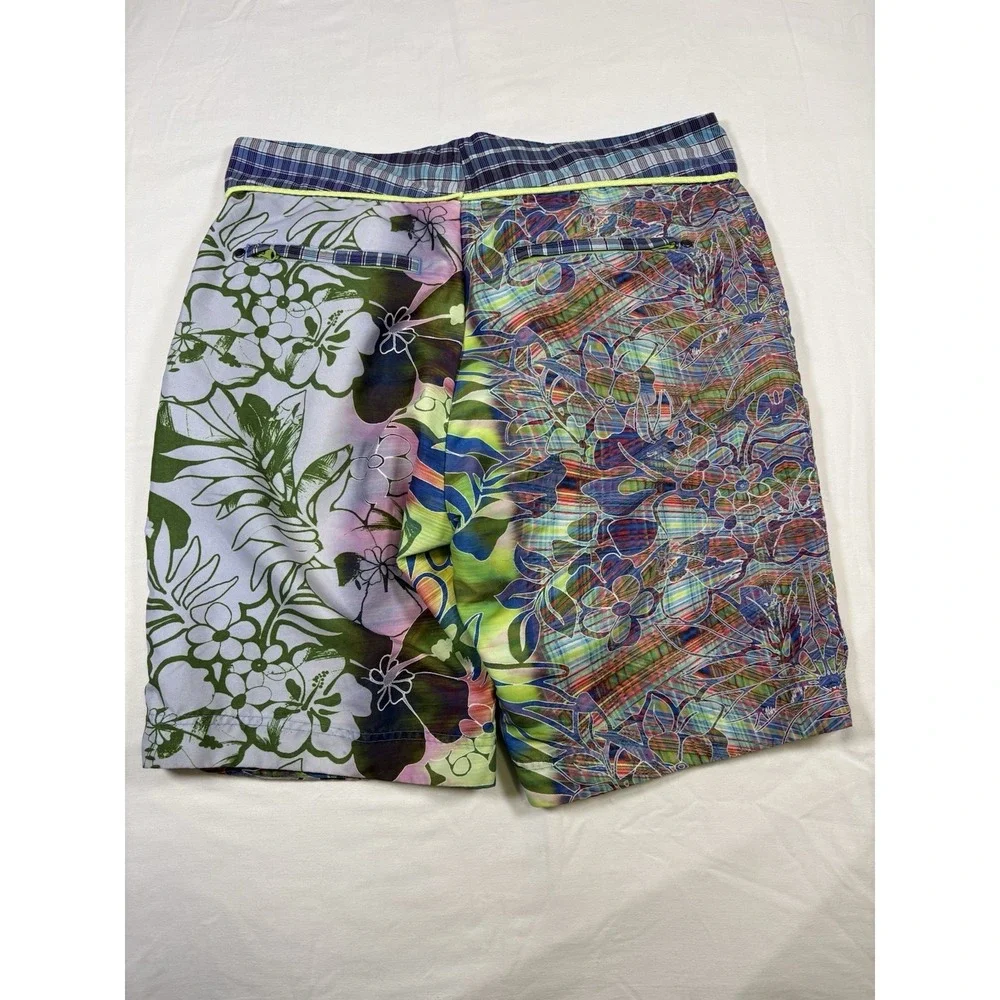 robert graham board shorts men's 34 paisley AOP multicolor draw strings